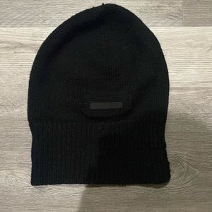 Black Wool Cashmere Prada Beanie
